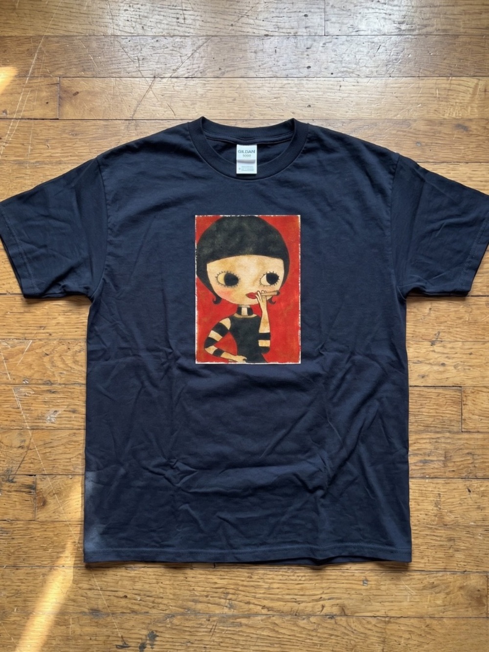 Yoshitomo Nara Boss Vibe Graphic T-Shirt Japanese Art Smoking Tee